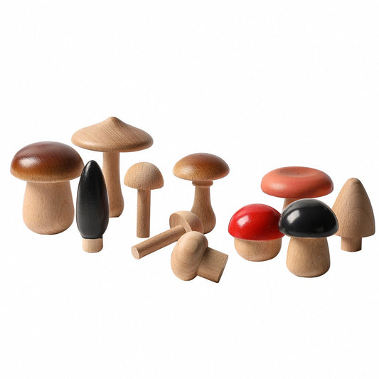 Mystical Wooden Forest Mushrooms Basket: A Display of Nature’s Delights