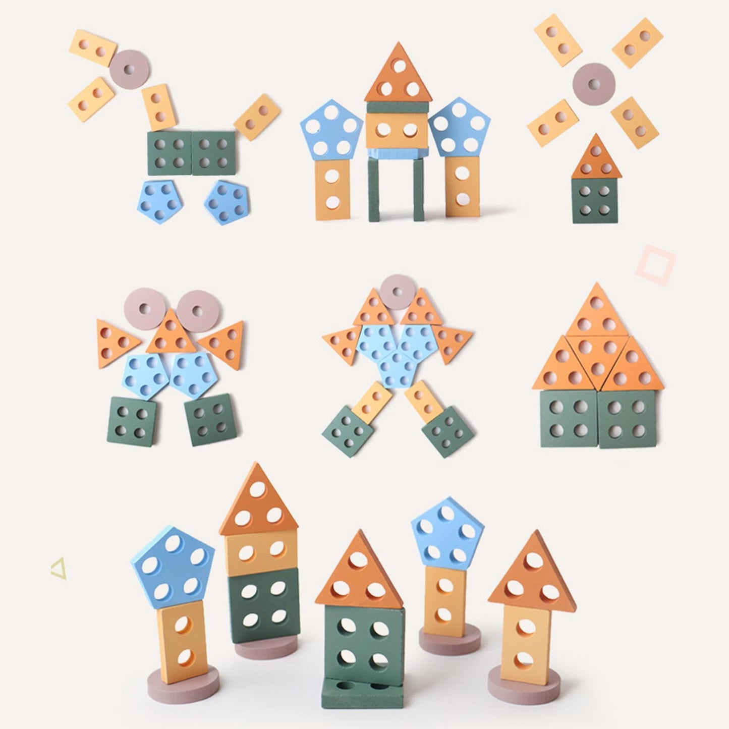 Introducing Our Montessori Geometric Block Pairing Stacking Toys!